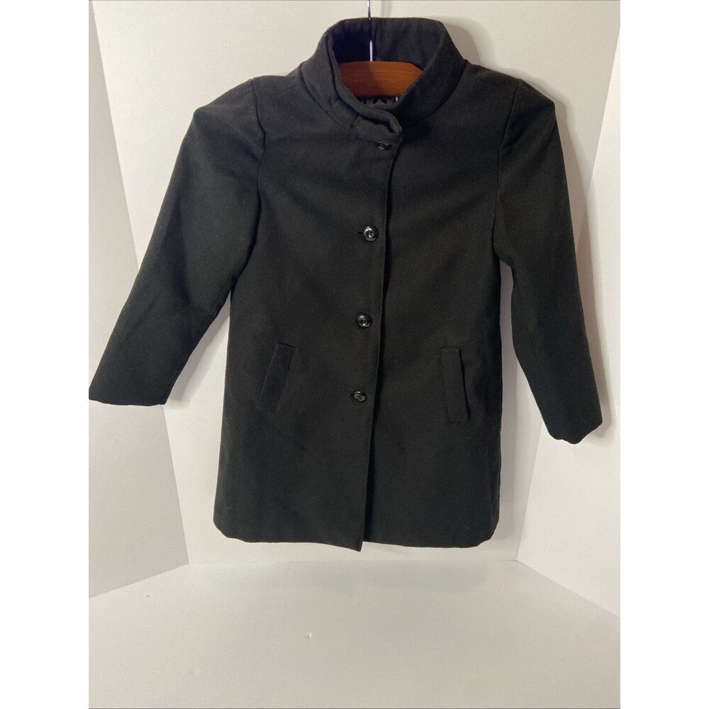 Gymboree "HOLIDAY PLAID" Fully Lined DRESS COAT DRESSY BLACK bow Neck M (7-8)